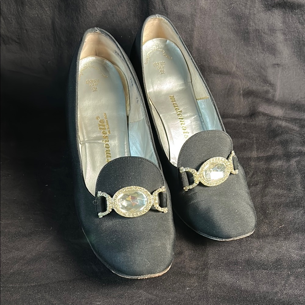 Vintage Mademoiselle Opera Black Heels